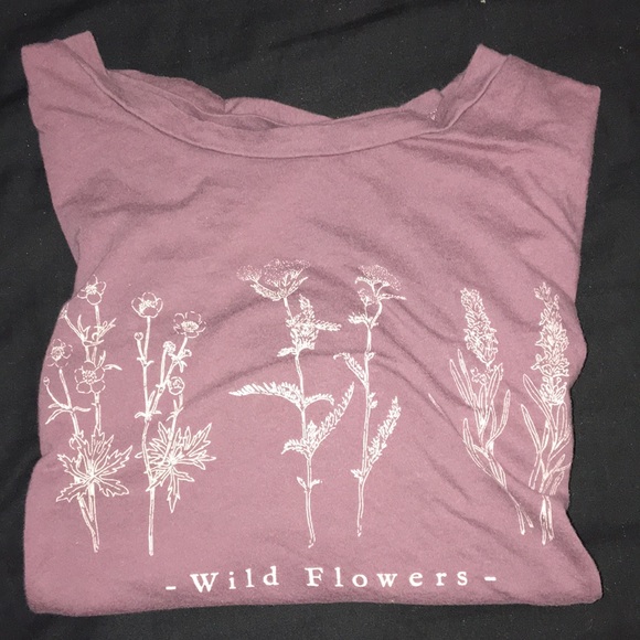 Dark Purple WildFlower T-shirt - Picture 1 of 3